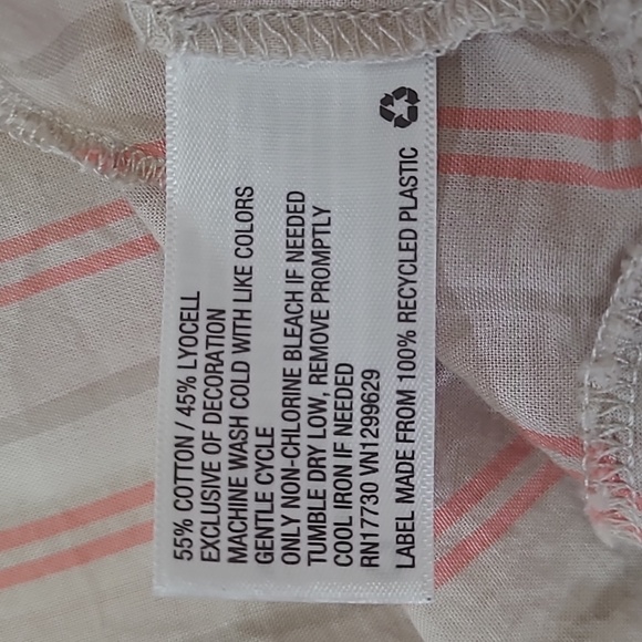 Knox Rose Boho Top Flutter Sleeve Striped Smock Style Embroidered Flounce Blouse - Picture 7 of 17